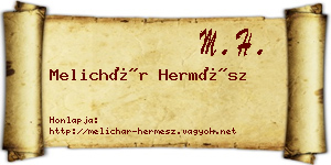 Melichár Hermész névjegykártya